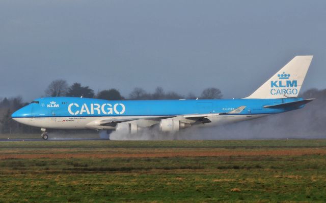 Boeing 747-400 (PH-CKB) - klm b747-4f ph-ckb (operated by martinair) landing at shannon from aguadilla rafael hernandz airport in puerto rico today 10/12/15.