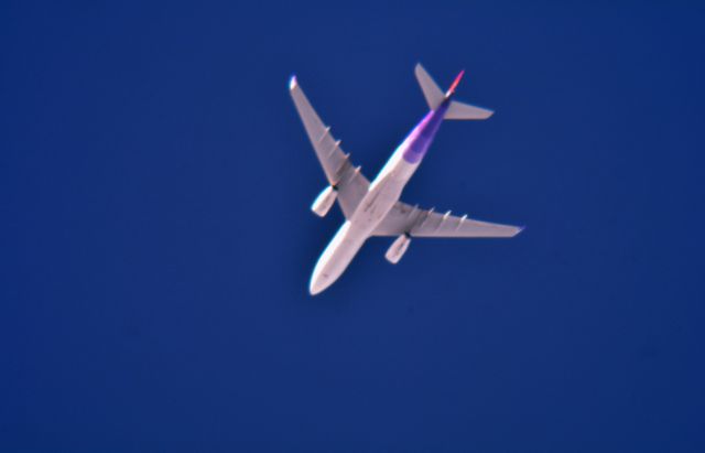 Airbus A330-300 (N388HA) - Hawaiian Airlines 51 John F Kennedy to Honolulu over Cleveland 32,000 ft. 12-27-14.