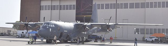Lockheed C-130 Hercules (18-5886) - AC-130J Ghostrider "Phobos". The newest addition to the 58th SOW at Kirtland AFB. Armed with a 30mm cannon, and a 105mm howitzer. Gunships are funships.. 