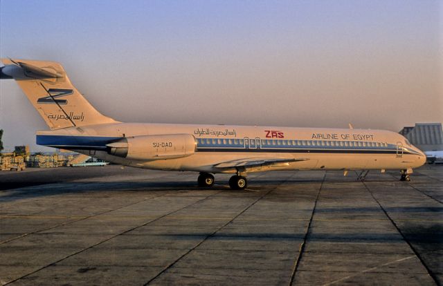 McDonnell Douglas MD-87 (SU-DAO) - New MD87 on an airline that didnt last long! No wonder, there were only TWO paid passengers on this flight! Now in Oasis Int Airlines as  EC-642