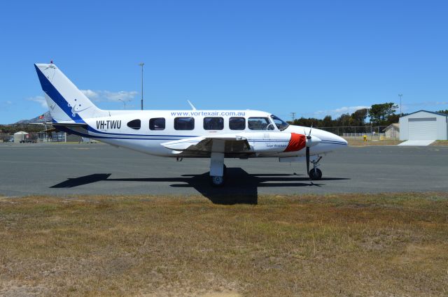 Piper Navajo (VH-TWU) - Vortex Air PA31-350 at YFLI, Dec 2015