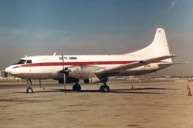 CONVAIR CV-580 (N3412) - Seen here in Mar-88.br /br /Registration cancelled 9-Aug-12.