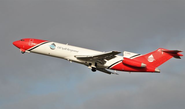 BOEING 727-200 (G-OSRA) - 2 excel aviation oil spill response b727-2s2f(a)(re) g-osra dep shannon for doncaster 4/2/20.