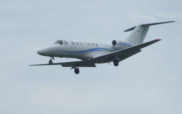 Cessna Citation CJ3 (N360TD) - Shown here is a Cessna Citation CJ3 a moment from landing in the Summer of 2017.