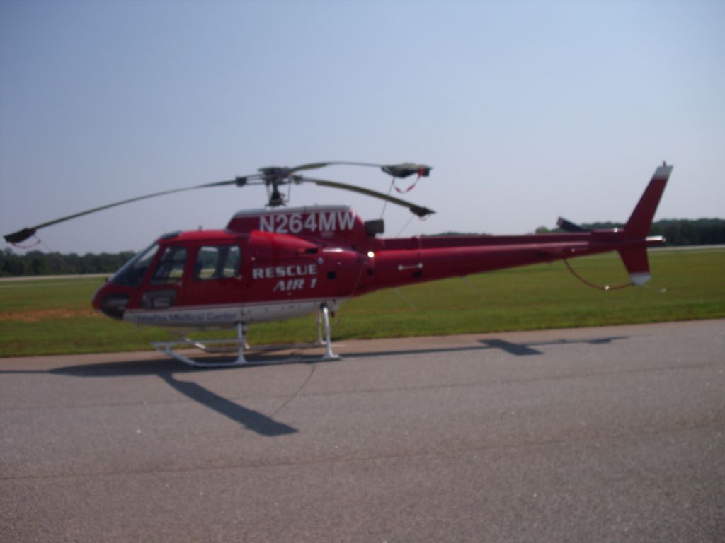 Eurocopter Super Puma (EC-225) (N264MW) - Not a very clear picture but it is one of the two Rescue Air 1 helicopters currently at Newnan-Coweta Airport