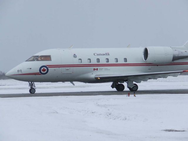 14-4615 — - CC-144 Challenger delivering Chief of Defence Staff for funeral of local fallen hero.