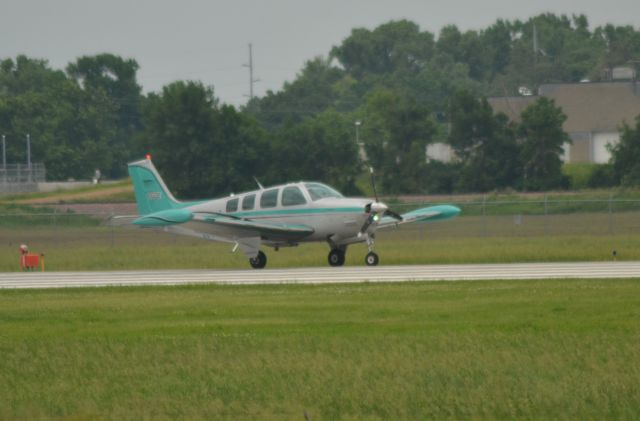Beechcraft Bonanza (36) (N322JB) - N322JB departing on Runway 15 in Sioux Falls SD on 6-12-15