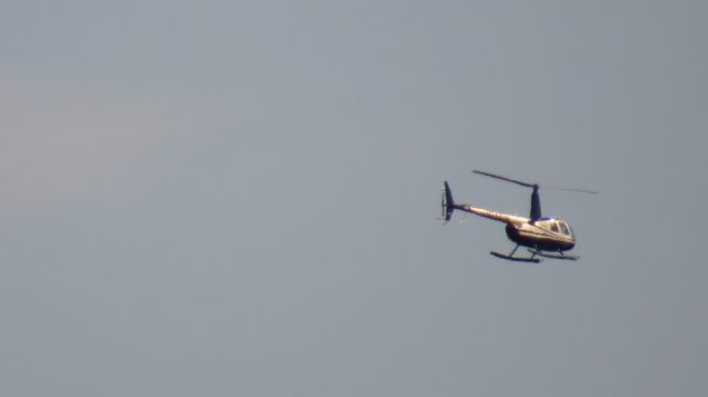 Robinson R-44 (N272DW) - Standing on Beach Meadows in Nova Scotia