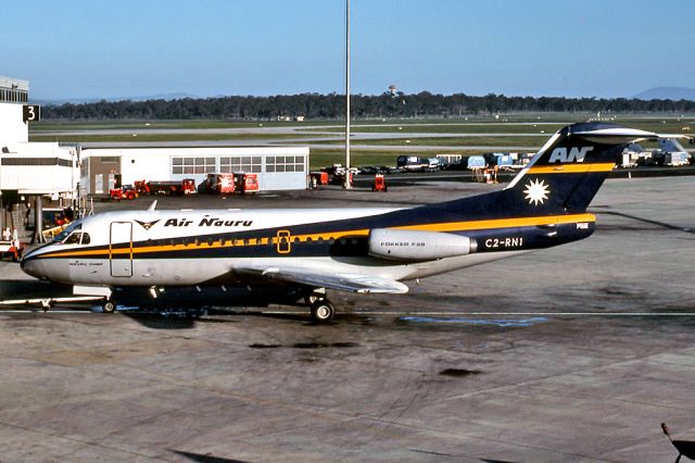C2RN1 — - AIR NAURU - FOKKER F28-1000 FELLOWSHIP - REG C2-RN1 (CN 1104) - TULLAMARINE INTERNATIONAL AIRPORT . MELBOURNE VICTORIA AUSTRALIA - YMML (16/12/1987)
