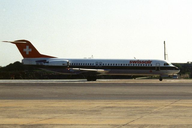 Fokker 100 (HB-IVB) - February 1990 at Malta