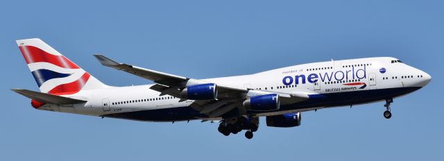 Boeing 747-400 (G-CIVM) - Caught this oneworld BA 744 arriving at ORD, 5/7/18.