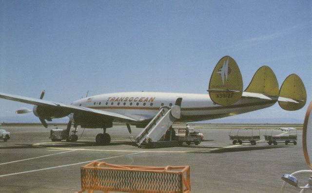 Lockheed EC-121 Constellation (N9812F) - scanned from postcardbr /Transocean L749