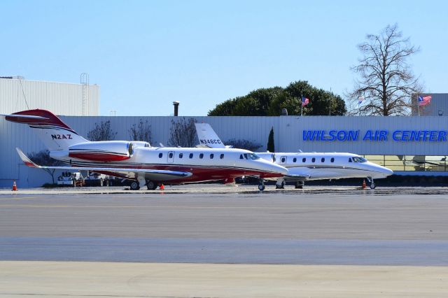 Cessna Citation X (N2AZ) - CHARLIE TEN LLC (NFL Arizona Cardinals owner) and Cato Corporation (N346CC)) on the Wilson Air Center ramp at KCLT - 3/4/18