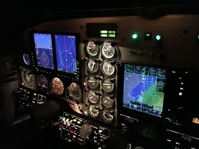 Beechcraft King Air 100 (N6045S) - Turning the screens blue in a 1978 turboprop. The B100 can have some seriously long legs.