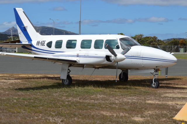 Piper Navajo (VH-KGE) - PA31-350 VH-KGE at Flinders Island, Feb 2016