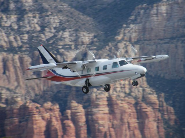 Mitsubishi MU-2 (N78PK) - Mitsubishi MU-2B-60 Marquise arriving at Sedona Airport, KSEZ 2013