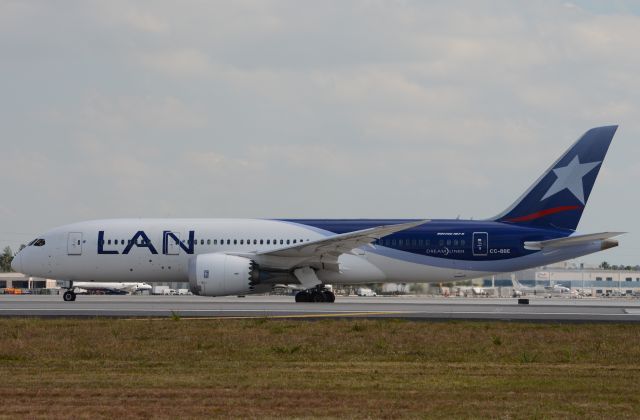 Boeing 787-8 (CC-BBE) - Holding short at RWY 8R