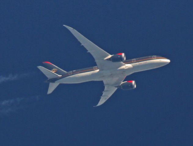 Boeing 787-8 (JY-BAF) - Vol ORD-AMM 41 000 ft vertical vendee prise a 15 kms le 15-10-2015