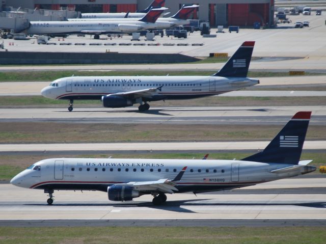 Embraer 170/175 (N138HQ) - Not often do you see US Airways hogging the runways at the same time - 4/6/13