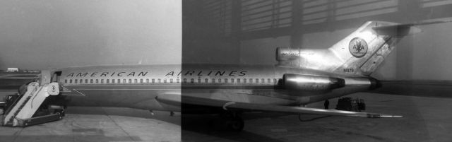 BOEING 727-200 (N1979) - I guess Id better explain this picture (grin).  This is a combination of two separate Kodak 127 film snapshots taken back in 1966 with a Kodak Brownie camera.  The Brownie camera could not be adjusted in any way, and because I was standing inside the terminal building at the window, I had to take two pictures.  Obviously, the second picture came out darker than the first (and it also contained reflections).  But when I decided to post these old pics here in the FA gallery, I did not want to scan and post two separate photos, so I scanned them and then used PS to align and merge the two scans together into one pic.  This way, viewers can see the entire aircraft instead of having to view two different posts.  The best way to get good clarity to view this shot is to have your screen size at 100% and then click on "FULL."br /This "combined" photo shows an American B727-23 "Astrojet" (N1979) on the ramp at Buffalo Niagara International (known back in 1966 when these snaps were clicked as Greater Buffalo International).   