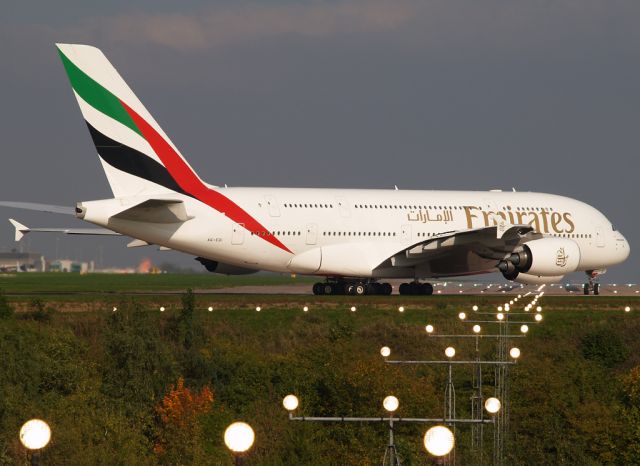 Airbus A380-800 (A6-EDI) - Departing back to Dubai from runway 05L.