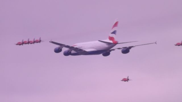 Airbus A380-800 (G-XLEA) - FAIRFORD 2013