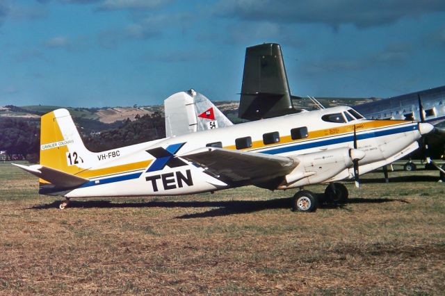 VH-FBC — - DE HAVLLAND AUSTRALIA - DHA-3 DROVER MK3A - REG : VH-FBC / 121 (CN 5019) - PARAFIELD ADELAIDE SA. AUSTRALIA - YPPF (28/9/1988) 35MM SLIDE SCANNED AT 6400 DPI.