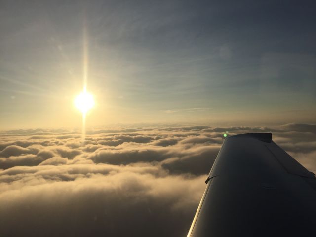 Cirrus SR-22 (N787LC) - Flying over a beautiful layer of Stratiform clouds over central Fl.