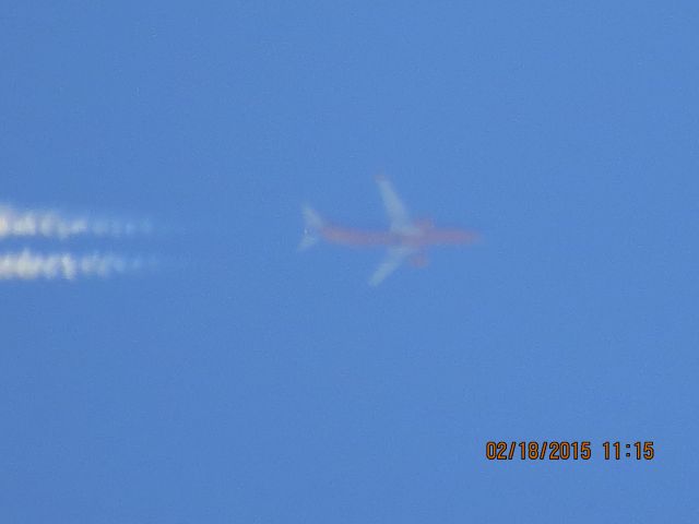 BOEING 737-300 (N379SW) - Southwest Airlines flight 2504 from STL to OKC over Southeastern Kansas at 36,000 feet.