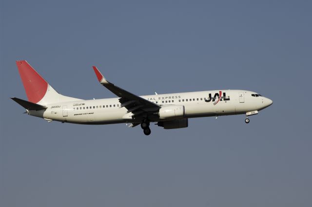 Boeing 737-800 (JA333J) - Final Approach to NRT Airport R/W16R on 2012/04/08