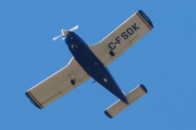 Piper Cherokee (C-FSOK) - C-FSOK Piper Cherokee PA28 180. Altitude 561 Mètres. Vitesse 197 KM/H. Survolant la ville de Lavaltrie QC. Le 30-05-2025 à 16:32.