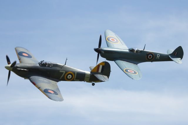 Z7015 — - Flypast of a Hawker Sea Hurricane and a Supermarine Spitfire.