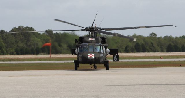 Sikorsky S-70 (ARMY20308) - A Sikorsky HH-60M MEDEVAC Black Hawk taxiing onto the Gulf Air Center ramp, Jack Edwards National Airport, Gulf Shores, AL - March 28, 2018.