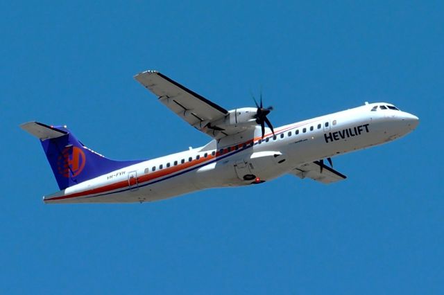 VH-FVH — - ATR -72 cn 954. Hevlift Australia VH-FVH rwy 21 departure YPPH 16 November 2022