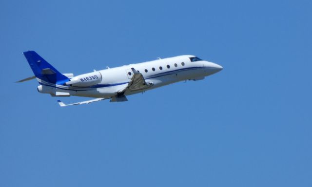 GILES G-200 (N463SD) - Shown here departing is a Gulfstream G-200 in the Summer of 2018.