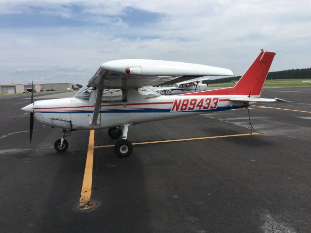 Cessna 152 (N89433) - Getting ready for my first solo flight at Wings of Carolina Flying Club! In this Cessna 152, N89433. Taken June 30, 2020.