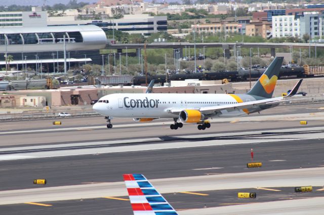 BOEING 767-300 (D-ABUS) - The inaugural flight for Condor Airlines into Phoenix Sky Harbor.br /May 18, 2018, 2:40 PM MST Arrival Flight DE2026