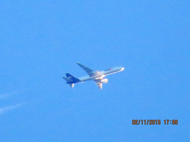 Boeing 757-200 (N921FD) - FedEx flight 522 from MEM to ICT over Southeastern Kansas at 34,000 feet.