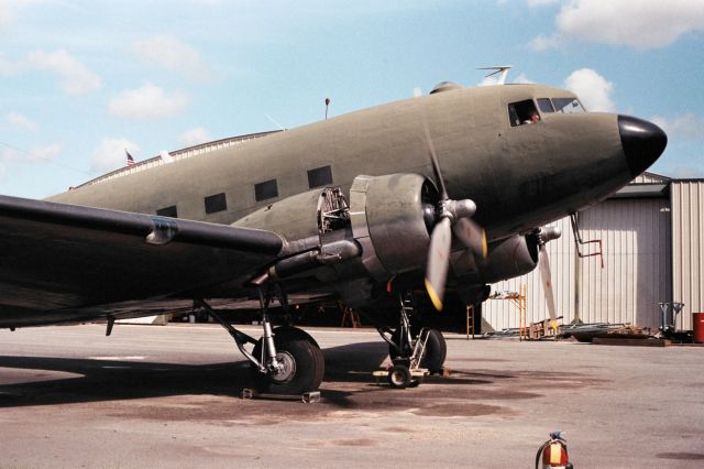 — — - Another 35mm shot of Don Brooks C-47 during an engine run around 2016. 