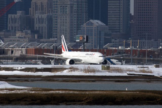 BOEING 777-300ER (F-GSQC) - This Air France B777-300 diverted to BOS on 2/18/21 due to mechanical issues while operating IAD-CDG. 