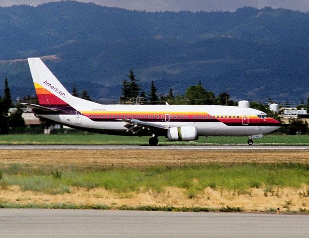 BOEING 737-300 (N306AC) - KSJC -landing 30L at San Jose, AC/AA merger aircraft.