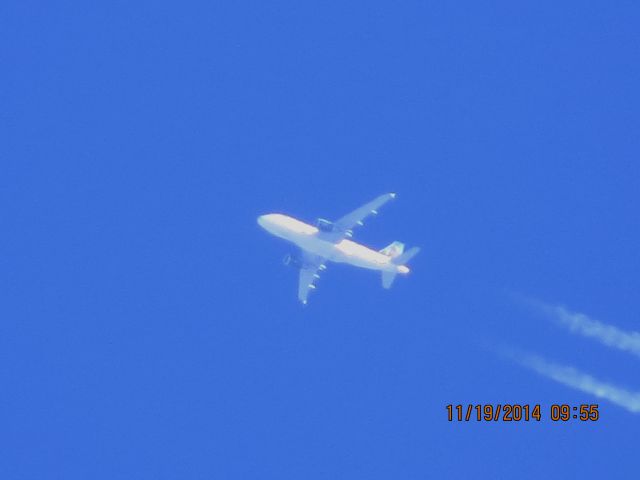 Airbus A319 (N951FR) - Frontier flight 429 from ATL to DEN over Southeastern Kansas at 38,000 feet.