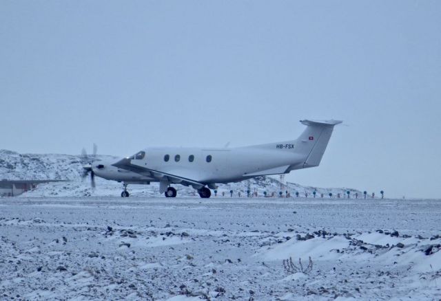 Pilatus PC-12 (HB-FSX) - It was a great surprise to see this in Iqaluit, Nunavut today Nov. 11, 2015 