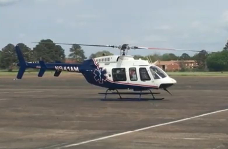 Bell 407 (N941AM) - Fuel stop at KHKS before returning to KCKM