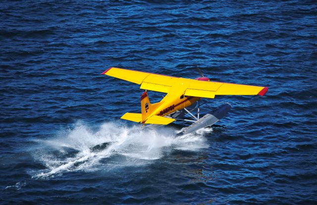 Cessna Skywagon (N4573F) - Landing on the NW Waterway, Taken from the deck of the Coral Princess