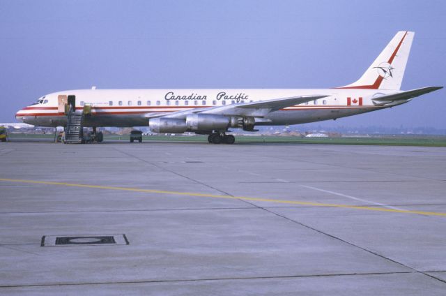 McDonnell Douglas Jet Trader (C-FCPG) - Canadian Pacific DC-8-43 CF-CPG in November 1968 at Düsseldorf (EDDL)