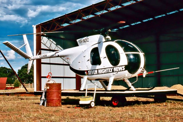 VH-NDC — - CLARK HELICOPTERS (CHANNEL SEVEN ADELAIDE) - HUGHES 500C (369HS) - REG : VH-NDC (CN 46-0811S) - PARAFIELD AIRPORT ADELAIDE SA. AUSTRALIA - YPPF 15/1/1990