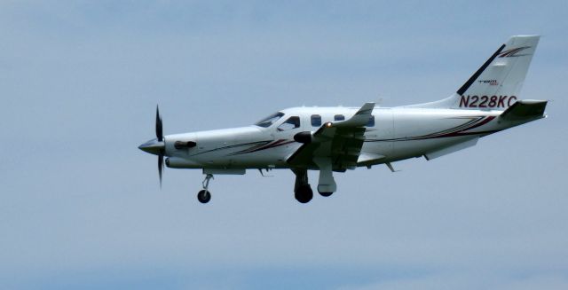 Daher-Socata TBM-900 (N228KC) - On short final is this 2022 Compagnie-Daher TBM-960 in the Summer of 2023. 