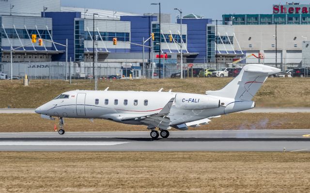 Canadair Challenger 350 (C-FALI) - Registered to Irving Oil Tranport, touching down on runway 33L at YYZ