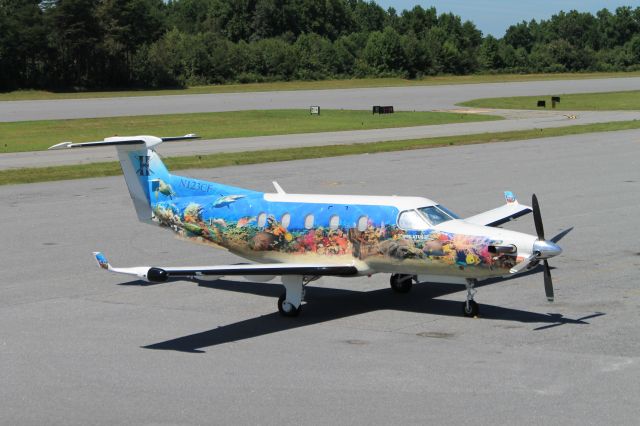 Pilatus PC-12 (N123CF) - Nice ocean scene wrap!